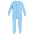 thumbnail image 1 of Boys and Girls Soft Cozy Thermal One- Piece Union Suit | Bright Light Blue, 1 of 5