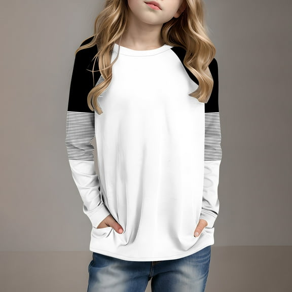 Boys and Girls Sweatshirt Motion Fashionable And Cute Round Neck Long Sleeved White 3 Years