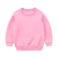 thumbnail image 1 of Boys and Girls Sweatshirts Kids Solid Pullover Sweatshirt Soft Comfy Fleece Fall Casual Crewneck Sweatshirts 18Months-13Years, 1 of 6