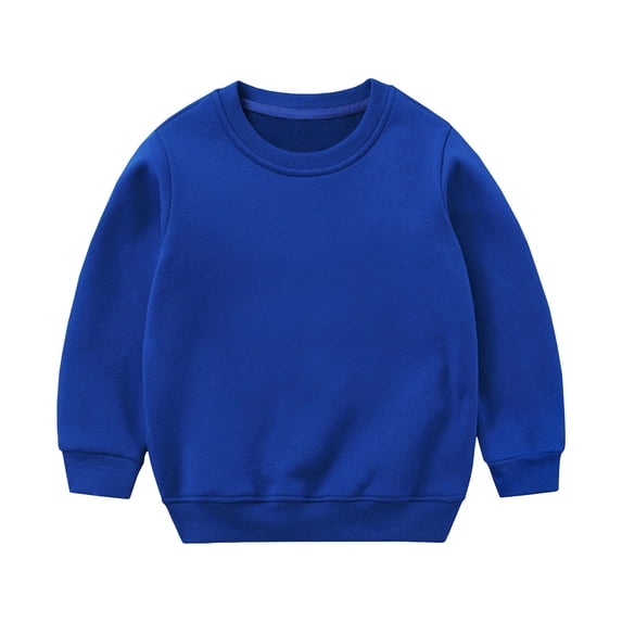 Boys and Girls Sweatshirts Kids Solid Pullover Sweatshirt Soft Comfy Fleece Fall Casual Crewneck Sweatshirts 18Months-13Years