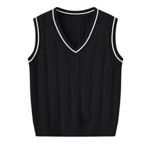 Boys and Toddler's V-Neck Cable Knit Sweater Vest Kids Girls Sleeveless Pullover School 𝐔niform Sweater Waistcoat