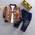 thumbnail image 1 of Boys' and babies' fashion cotton top+trousers three-piece suit Spring and Autumn Boys' and Newborns' Children's Wear Suit., 1 of 5