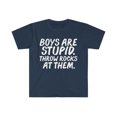 thumbnail image 1 of Boys are Stupid Throw Rocks at them  Unisex T-shirt S-3XL Feminist Feminism, 1 of 2