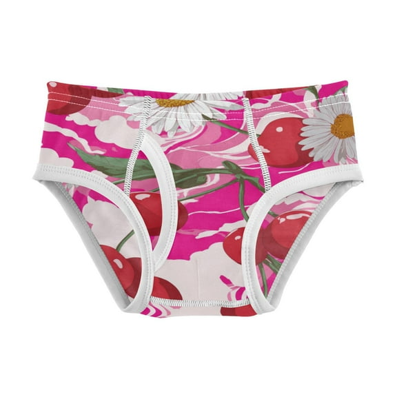 Boys cotton triangle briefs safety standard comfortable and breathable children's underwear Cherries and Daisies