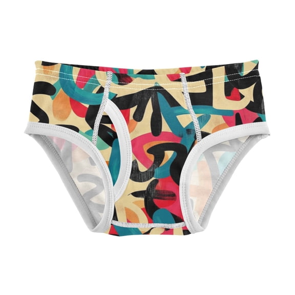 Boys cotton triangle briefs, safety standard, comfortable and breathable, children's underwear. Creative Alphabet