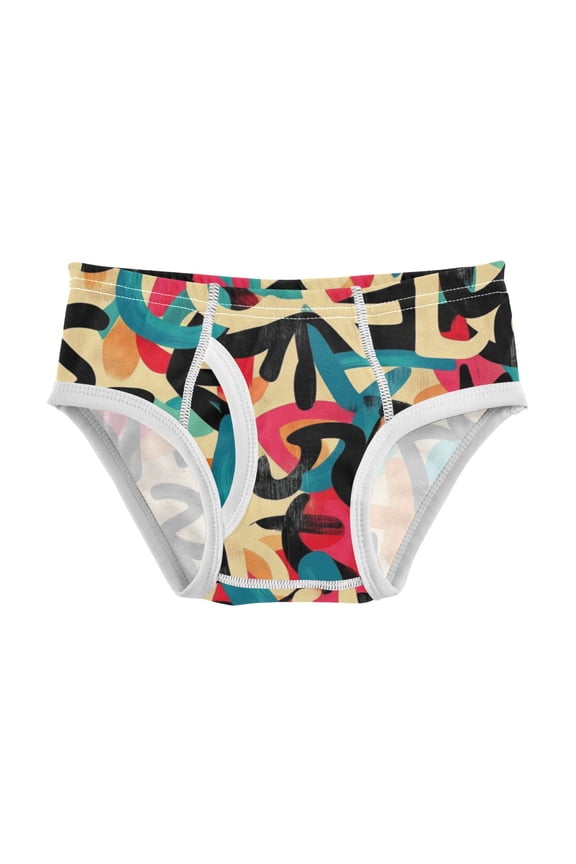 Boys cotton triangle briefs, safety standard, comfortable and breathable, children's underwear. Creative Alphabet