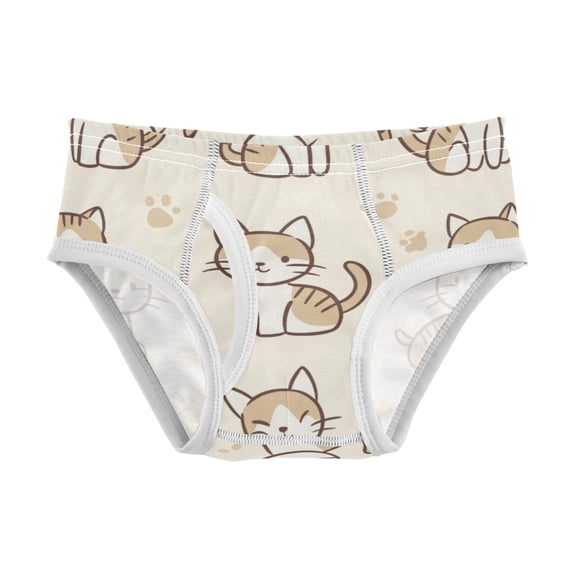 Boys cotton triangle briefs, safety standard, comfortable and breathable, children's underwear. Cute Cat