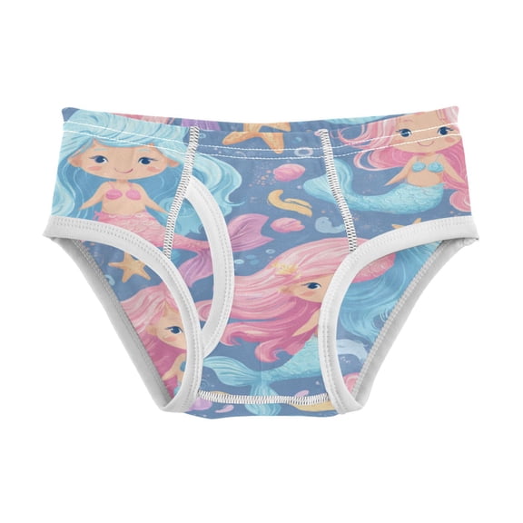 Boys cotton triangle briefs safety standard comfortable and breathable children's underwear Cute Little Mermaids