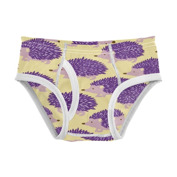 Boys cotton triangle briefs safety standard comfortable and breathable children's underwear Cute Purple Hedgehog