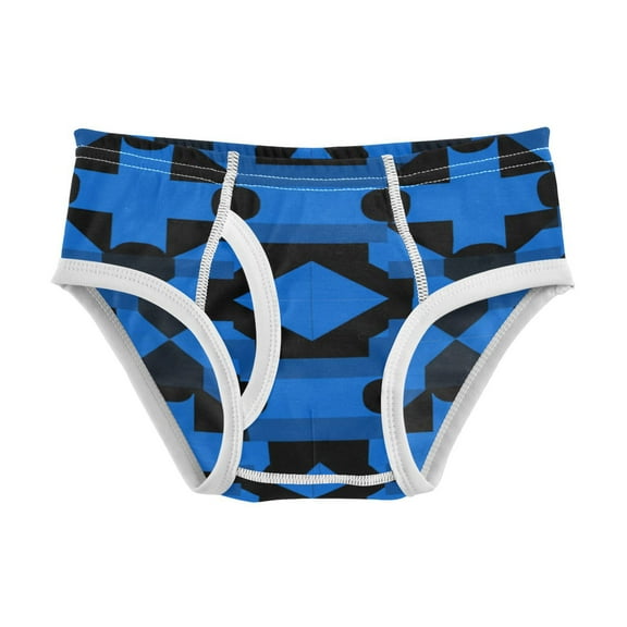Boys cotton triangle briefs safety standard comfortable and breathable children's underwear Dark Blue Black Plaid