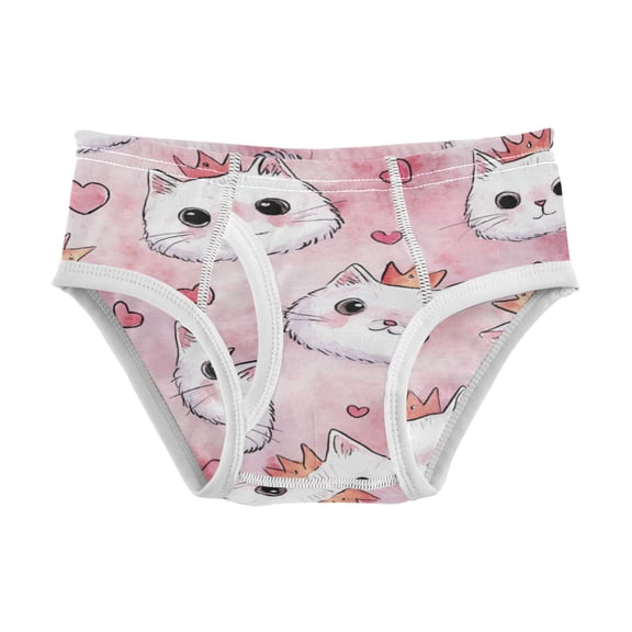 Boys cotton triangle briefs safety standard comfortable and breathable children's underwear Happy Crown Kitty