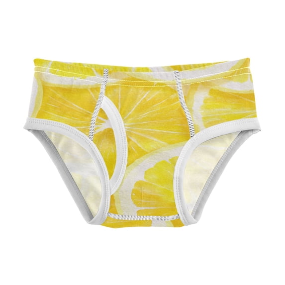 Boys cotton triangle briefs safety standard comfortable and breathable children's underwear Lemon Slice Pattern