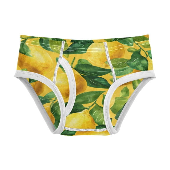 Boys cotton triangle briefs safety standard comfortable and breathable children's underwear Refreshing Lemons