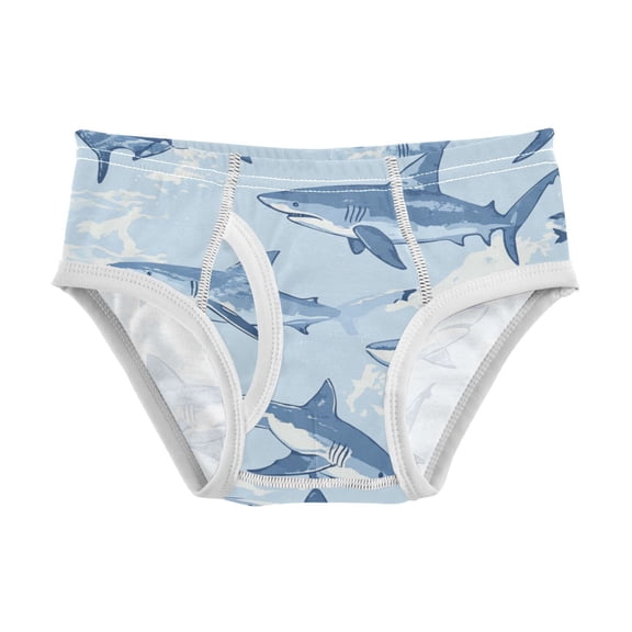 Boys cotton triangle briefs, safety standard, comfortable and breathable, children's underwear. Sharks