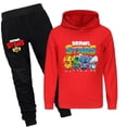 thumbnail image 1 of Boys' hoodie set, wilderness brawl children's hoodie and pants set, movie, TV, fan game cartoon cotton hoodie set, suitable for children aged 6-13, 1 of 4