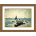 thumbnail image 1 of Boys in a Dory 2x Matted 36x28 Large Gold Ornate Framed Art Print by Homer, Winslow, 1 of 2