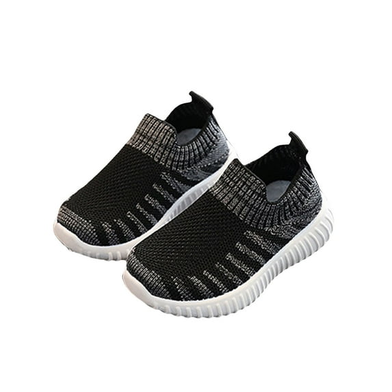Boys'sneakers Kids Boys and Girls Summer Breathable Lightweight Socks Shoes Toddler Soft Casual Sneakers Toddler Sneakers Black 18 Months-24 Months