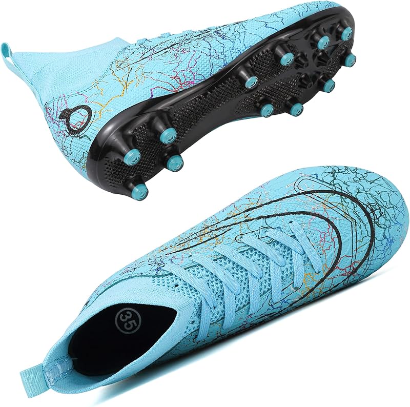 Boys' soccer shoes kids firm ground soccer cleats girls turf shoes