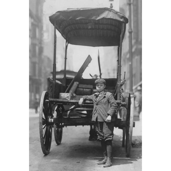 Boys working as assistants on express wagons Poster Print (24 x 36)
