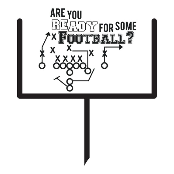 Boys Are you ready for some Football Active Sports Wall Decal Decoration Sports Quote Design Boy's Bedroom Decor Lasts Years and Easily Removable - Size: 36 In(W) x 40 In(H)