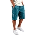 thumbnail image 1 of Boyscolos Athletic Shorts for Men Quick Dry Drawstring Breathable Biker Short Workout Summer Gym Pants with Zipper Pockets Turquoise XL, 1 of 8