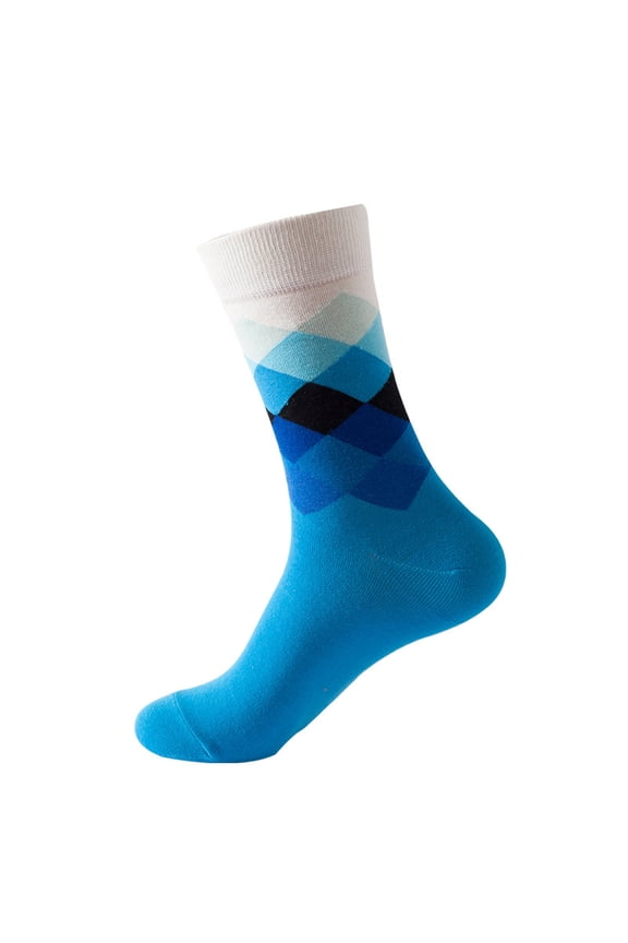Colorful Crew Socks Women Casual Socks British Style Soft Breathable Colored Pattern Socks for Business Daily Wear C One Size