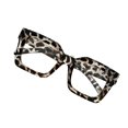 thumbnail image 1 of Boyscolos Fashion Square Glasses Set Full Rim PC Frame & Lens, Daily Wear Eyewear for Work and Casual Outfits Ideal for Students Leopard Print One Size, 1 of 5