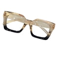 thumbnail image 1 of Boyscolos Fashion Square Glasses Set Full Rim PC Frame & Lens, Daily Wear Eyewear for Work and Casual Outfits Ideal for Students Champagne One Size, 1 of 5