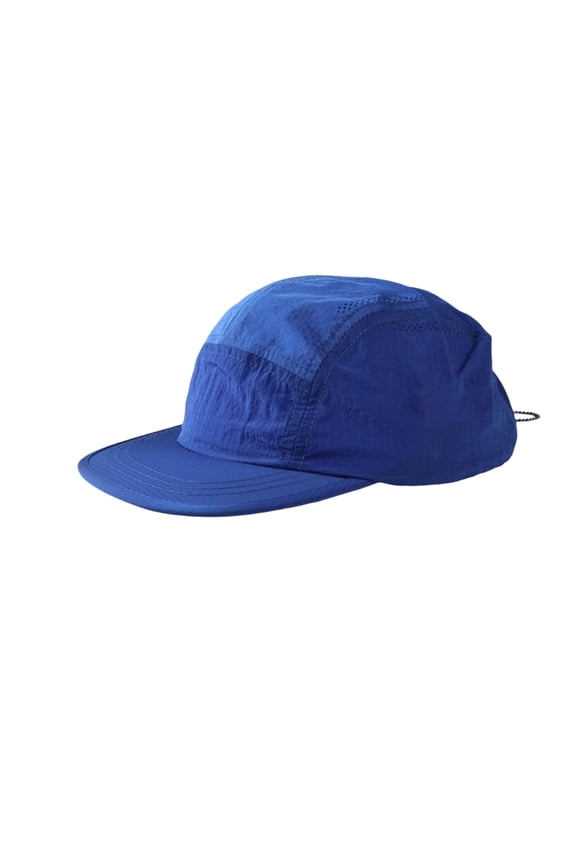 Lightweight Quick Dry Hat 5 Panel Camp Cap, Breathable Adjustable Drawstring Outdoor Running Cycling Foldable Sun Hat Royal Blue One Size