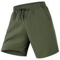 thumbnail image 1 of Boyscolos Men's Athletic Shorts Quick Dry Lightweight Contrast Elastic Drawstring Waist Running Workout Sports Shorts Army Green M, 1 of 3