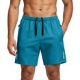 thumbnail image 1 of Boyscolos Men's Quick Dry Athletic Shorts Workout Running Elastic Waist Drawstring Summer Gym Shorts with Zipper Pockets Blue 3XL, 1 of 5