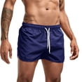 thumbnail image 1 of Boyscolos Mens Board Shorts Swimwear Summer Beach Swim Drawstring Shorts Surfing Sport Bathing Suit Athletic Gym Shorts Dark Blue XL, 1 of 6