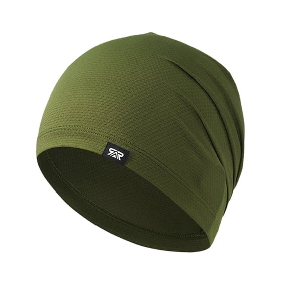 Boyscolos Mens Breathable Mesh Hat Moisture Wicking Cap Lightweight Cycling Helmet Liner Running Sports Head Wrap Army Green One Size
