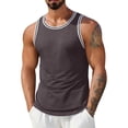 thumbnail image 1 of Boyscolos Mens Slim Fit Tank Tops Basketball Sleeveless Round Neck Athletic Workout Gym Vest Top Fashion Hip Hop Tee Gray 2XL, 1 of 6