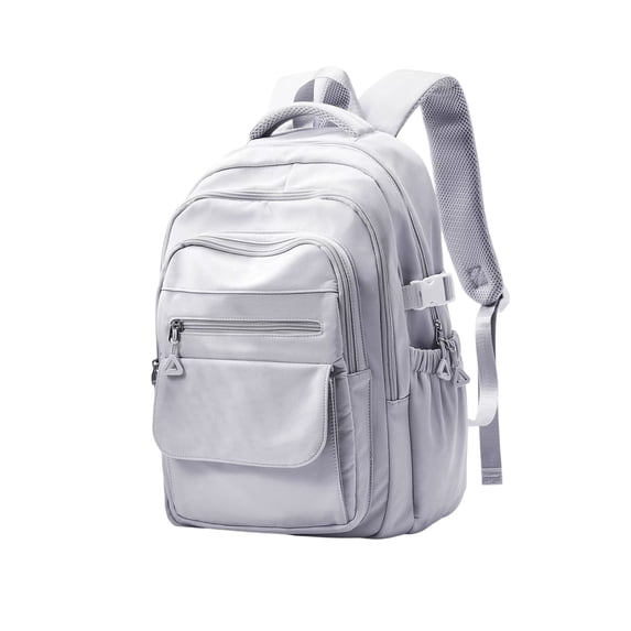 Boyscolos Preppy Laptop Backpacks for College Women Cute Kawaii Aesthetic Commute Bag Lightweight Y2K Retro Travel Daypack Light Gray One Size