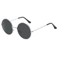thumbnail image 1 of Boyscolos Small Round Polarized Sunglasses for Men Women Hippie Classic Vintage Circle Metal Frame Sun Glasses Silver One Size, 1 of 2