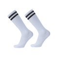 thumbnail image 1 of Boyscolos Soccer Socks Color Stretchy Compression Knee High Tube Socks Football Athletic Socks for Men Women Teens White One Size, 1 of 2