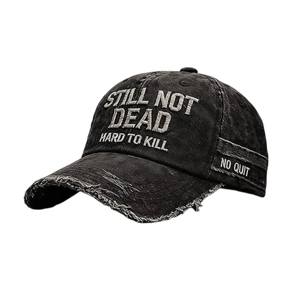 Boyscolos Still Not Dead Hat Adjustable Retro Hard to Kill Impossible to Break Hat Funny Saying Humorous Baseball Cap for Men Wome Black One Size