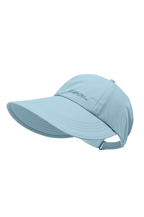 Sun Protection Baseball Hat for Men and Women, Lightweight Wide-Brimmed Outdoor Caps, Adjustable Velcro Closure Sky Blue One Size