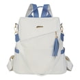 thumbnail image 1 of Boyscolos Travel Backpack Purse for Women, PU Leather Anti-theft Backpacks Casual Bag Fashion Ladies Multi Purpose Satchel Bags Blue One Size, 1 of 5