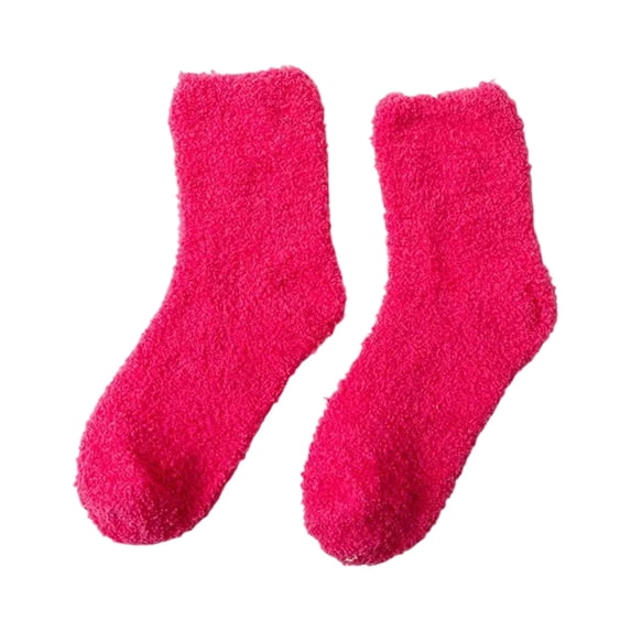 Boyscolos Warm Cozy Cloud Sock for Women Fabric Sleep Socks Fuzzy Socks For Women Warm Home Sleep Winter Preppy Stuff Socks Hot Pink One Size