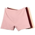 thumbnail image 1 of Boyshort Underwear for Women Seamless Boxer Briefs High Waisted Seniors Full Coverage Boy Shorts Panties 3 Pack, 1 of 5