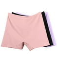 thumbnail image 1 of Boyshort Underwear for Women Seamless Boxer Briefs High Waisted Seniors Full Coverage Boy Shorts Panties 3 Pack, 1 of 4