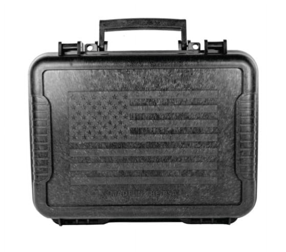 The Outdoor Connection Flag Hard Pistol Case, 11 in, Black