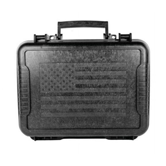 The Outdoor Connection Flag Hard Pistol Case, 11 in, Black