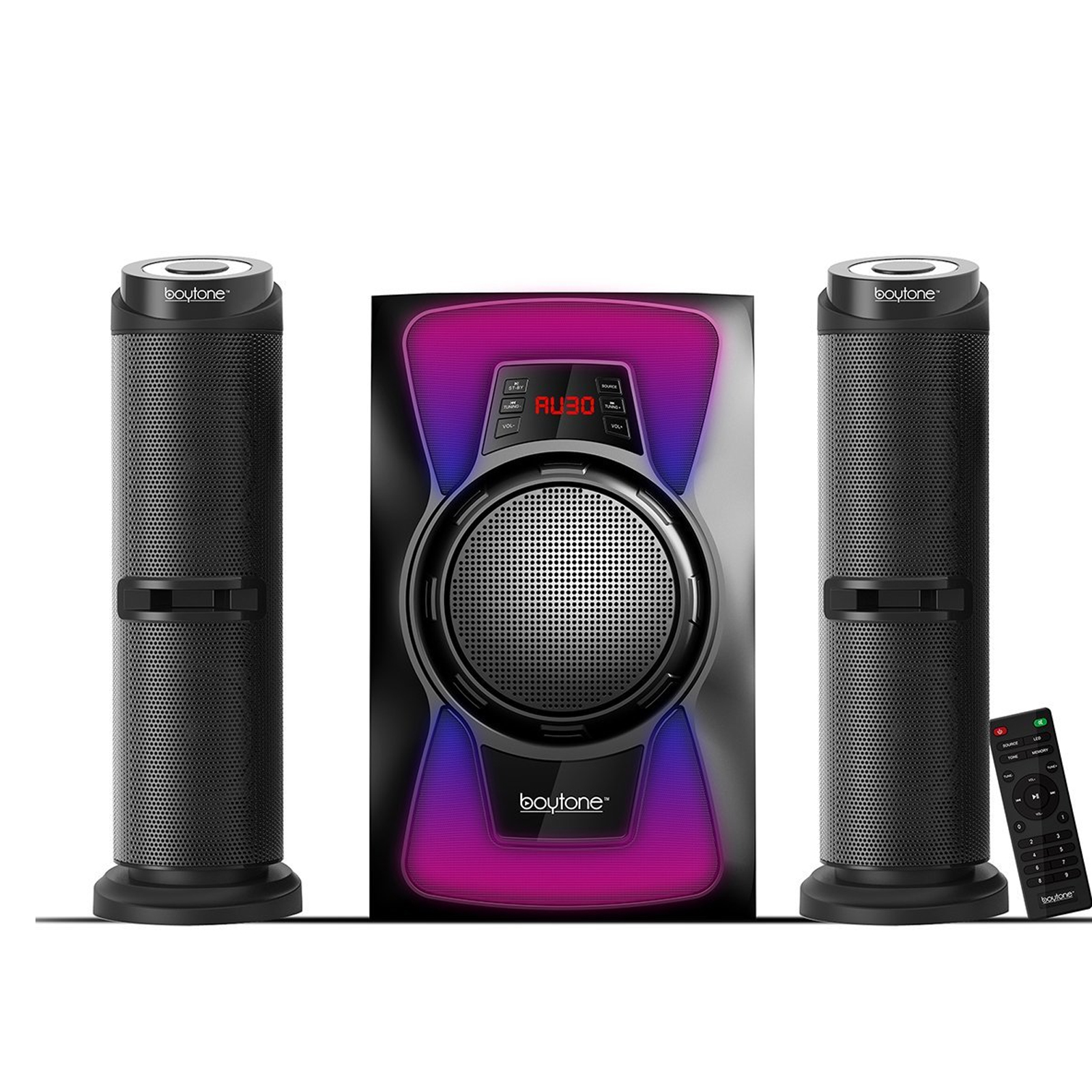 Boytone 2.1 BT Powerful Home Theater Speaker System with FM Radio - image 1 of 1