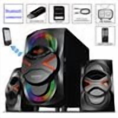 Boytone BT-626F, 2.1 Bluetooth Powerful Home Audio Speaker System, with FM Radio, SD Slot, USB Ports, Digital Playback, 54 Watts, Disco Lights, Remote Control, for Smartphone, Tablet. 110/220V