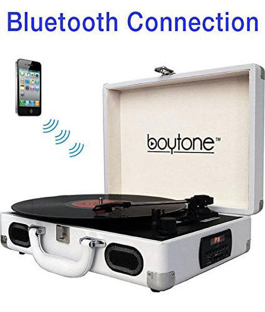 Turntable Briefcase Boytone Bt101wt White Exclusive Turntable Mobile Briefcase - Walmart.com
