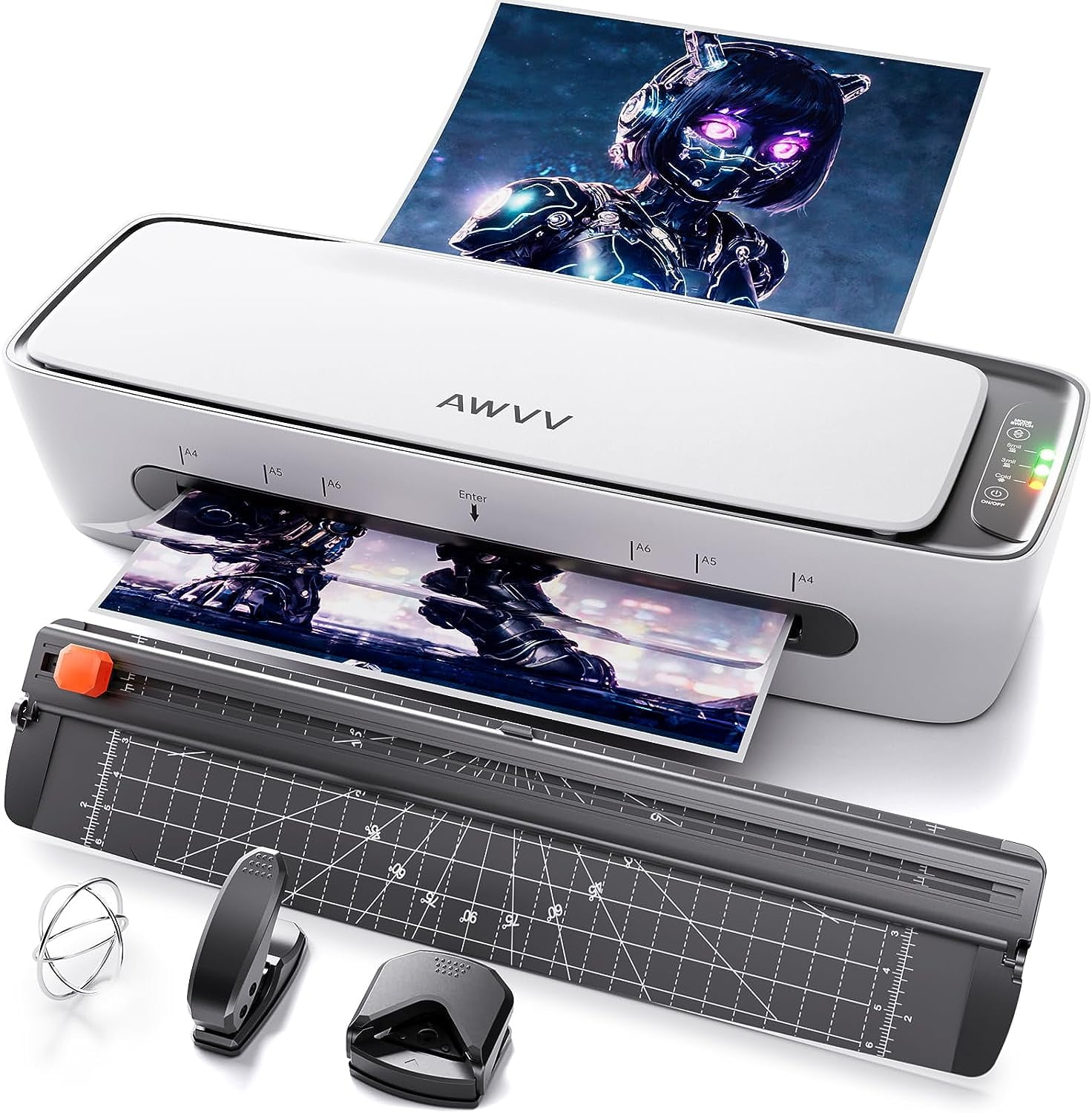 Boyun Daj Laminator, 6in 1 , 13 inch A4 Laminating Machine, Desktop Thermal Laminator Never Jam