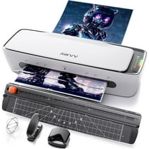Boyun Daj Laminator, 6in 1 , 13 inch A4 Laminating Machine, Desktop Thermal Laminator Never Jam 15 Laminating Pouches, Paper Trimmer and Corner Rounder,1Min Fast Warm-up Home Office